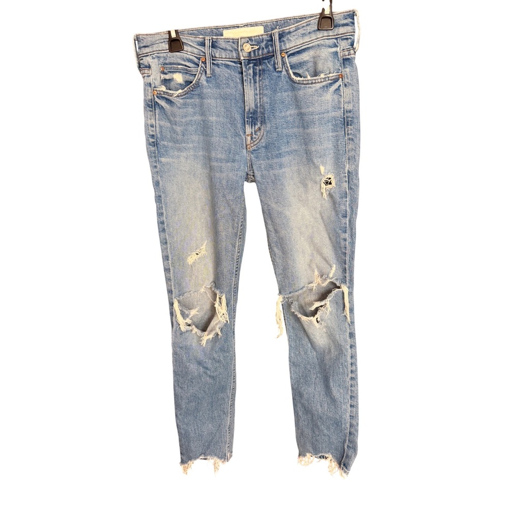 Mother The Flirt Fray Jeans Cold Feet Distressed Size 27